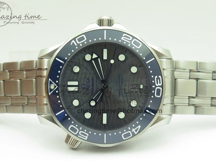 0324 Seamaster Diver 300M ORF 1:1 Best Edition Blue Ceramic Gray Dial on SS Bracelet A HighQuality 7867